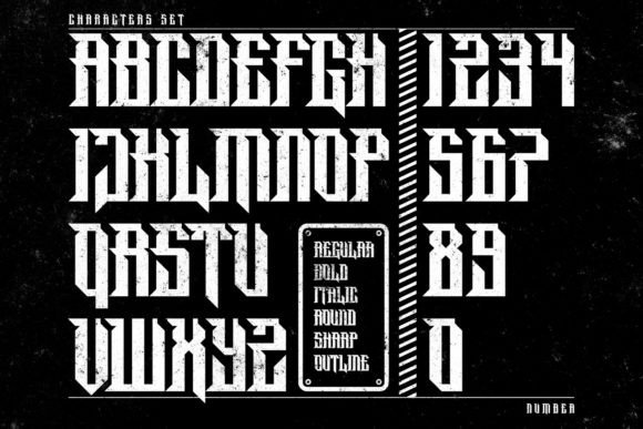 Cyber Gorgon Font PNG with transparent background - Preview 2