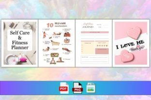 Editable Self Care & Fitness Planner KDP Graphic by KDP Mount ...