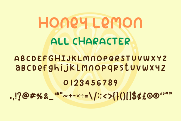 Honey Lemon Font PNG with transparent background - Preview 5