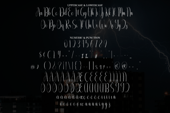 Lightnings Font PNG with transparent background - Preview 6