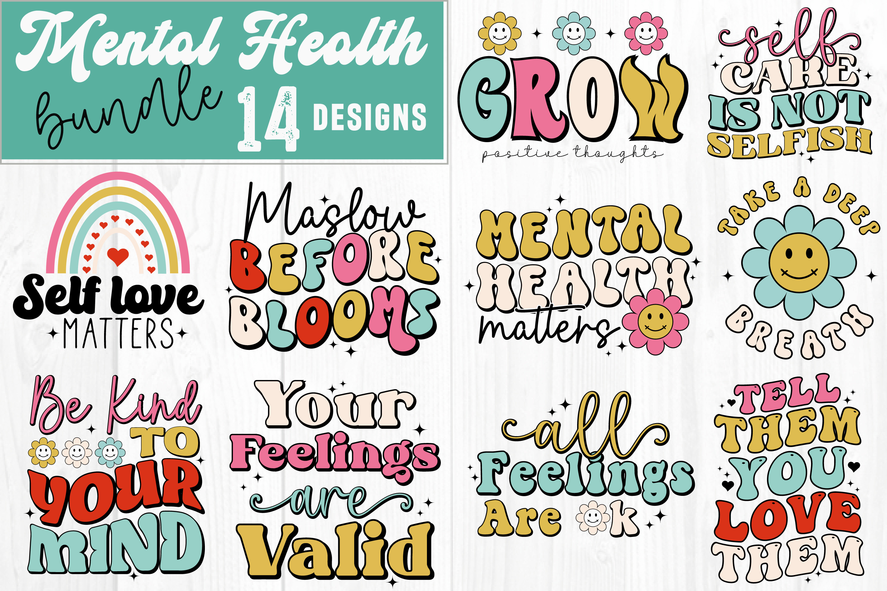 Mental Health Bundle Graphic by Svg Box · Creative Fabrica
