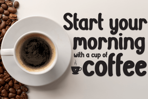 Natural Coffee Font PNG with transparent background - Preview 2