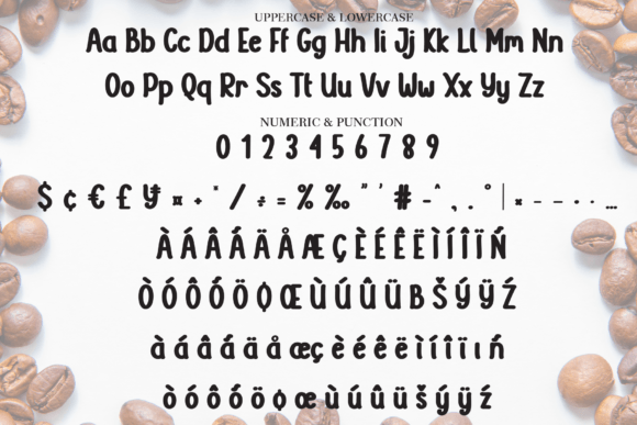 Natural Coffee Font PNG with transparent background - Preview 6