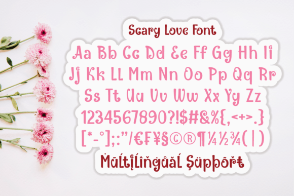 Scary Love Font PNG with transparent background - Preview 4