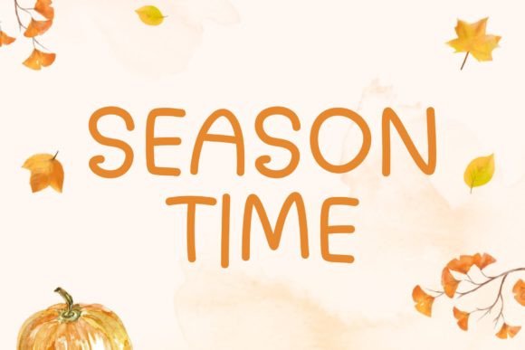 Season Time Font PNG with transparent background - Preview 4