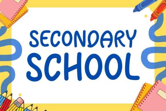 Secondary School Font font preview - 4