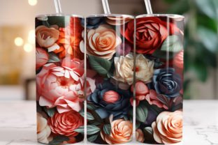 3D Vintage Flowers 20 Oz Tumbler Wrap Graphic by BonaDesigns · Creative ...
