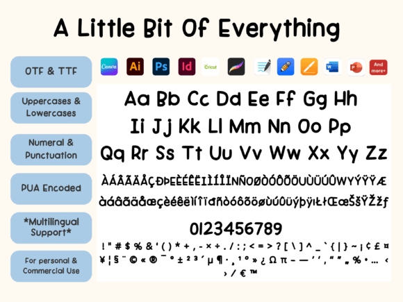 A Little Bit of Everything Font - Preview 1
