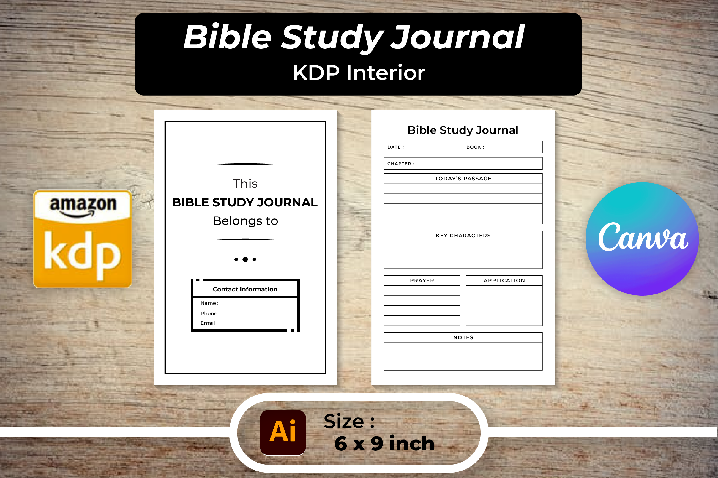 Bible Study Journal for KDP Interior Graphic by srempire · Creative Fabrica