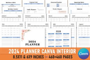 Editable 2024 Planner for Canva Interior Graphic by Shumaya · Creative ...