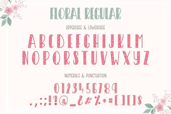 Floral Font - Preview 5