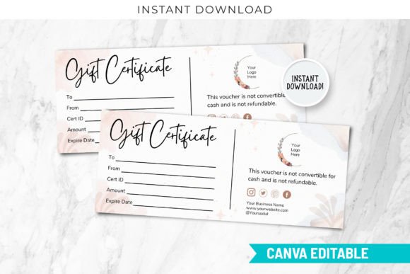 Gift Template, Canva Certificate