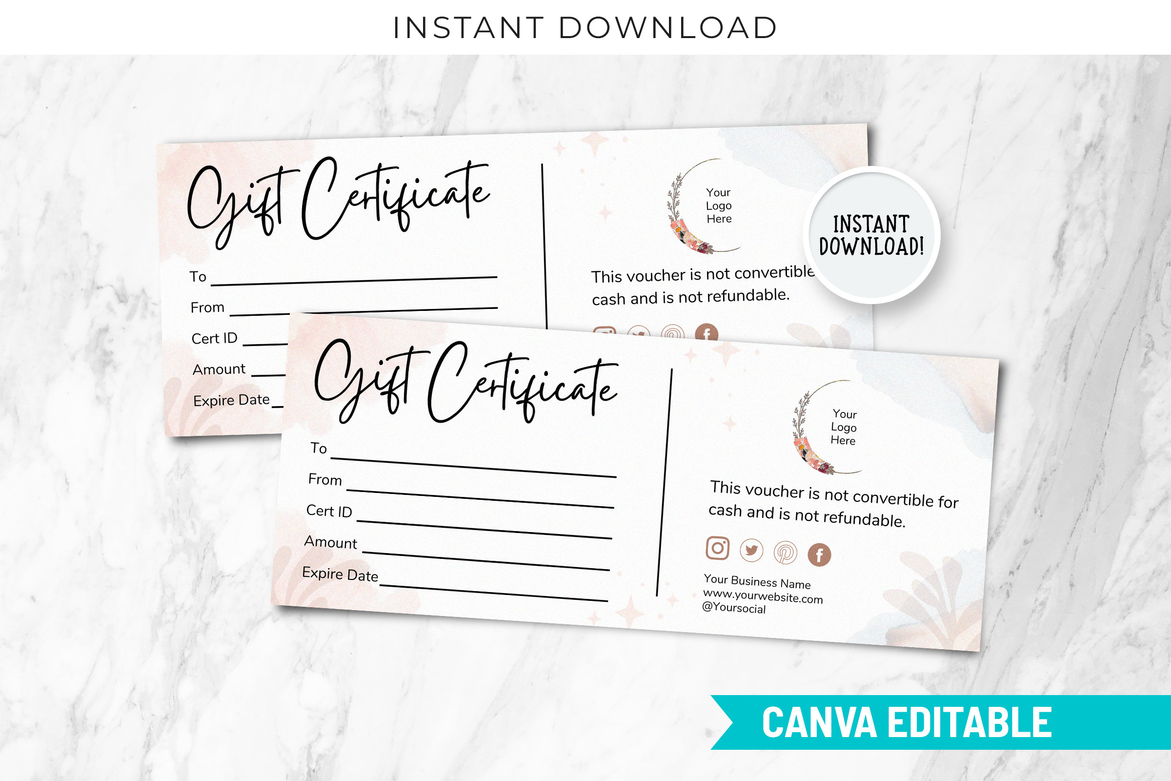 Gift Template, Canva Certificate