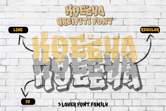 Koeeya Font PNG with transparent background - Preview 1