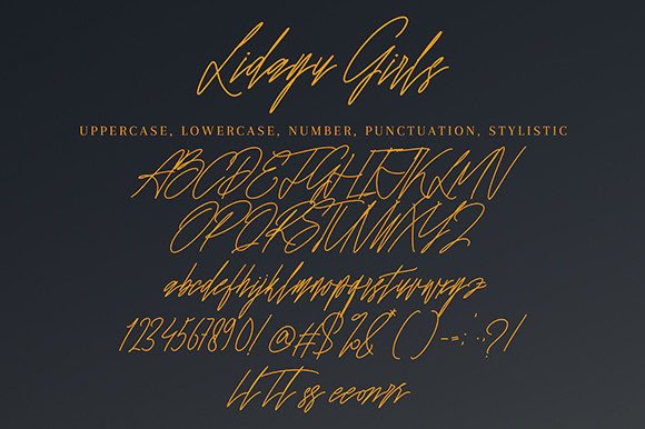Lidayu Girl Font PNG with transparent background - Preview 6