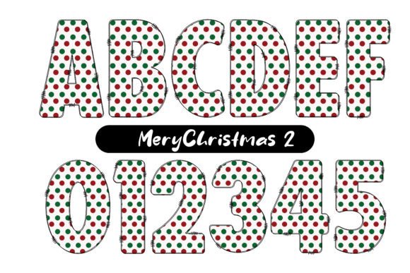 Mery Christmas Font PNG with transparent background - Preview 2