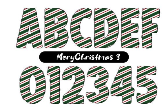Mery Christmas Font PNG with transparent background - Preview 3
