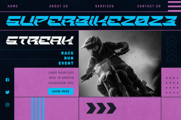 Nighty Racer Font font preview - 5