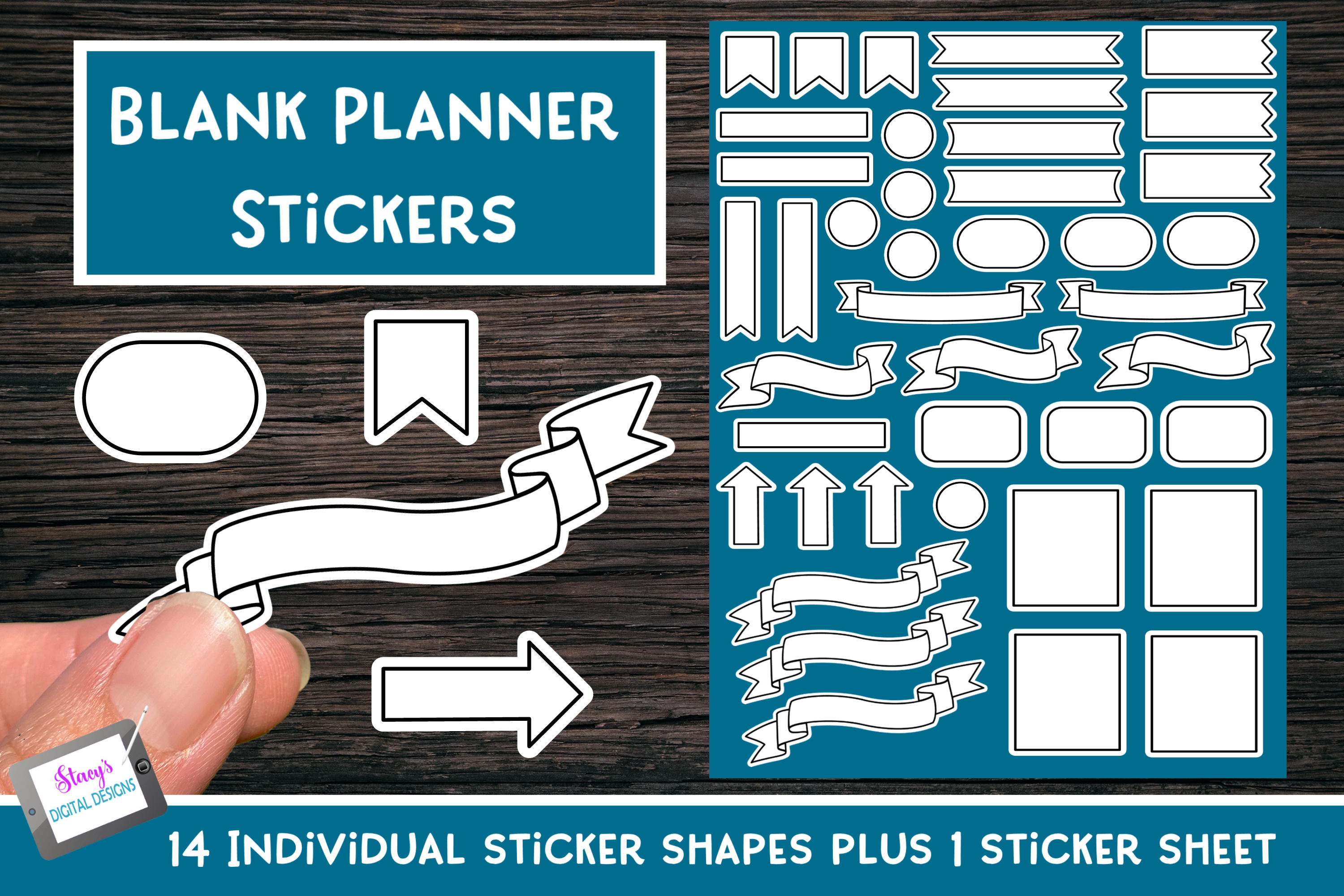 Planner Stickers - Black and White - photo 1