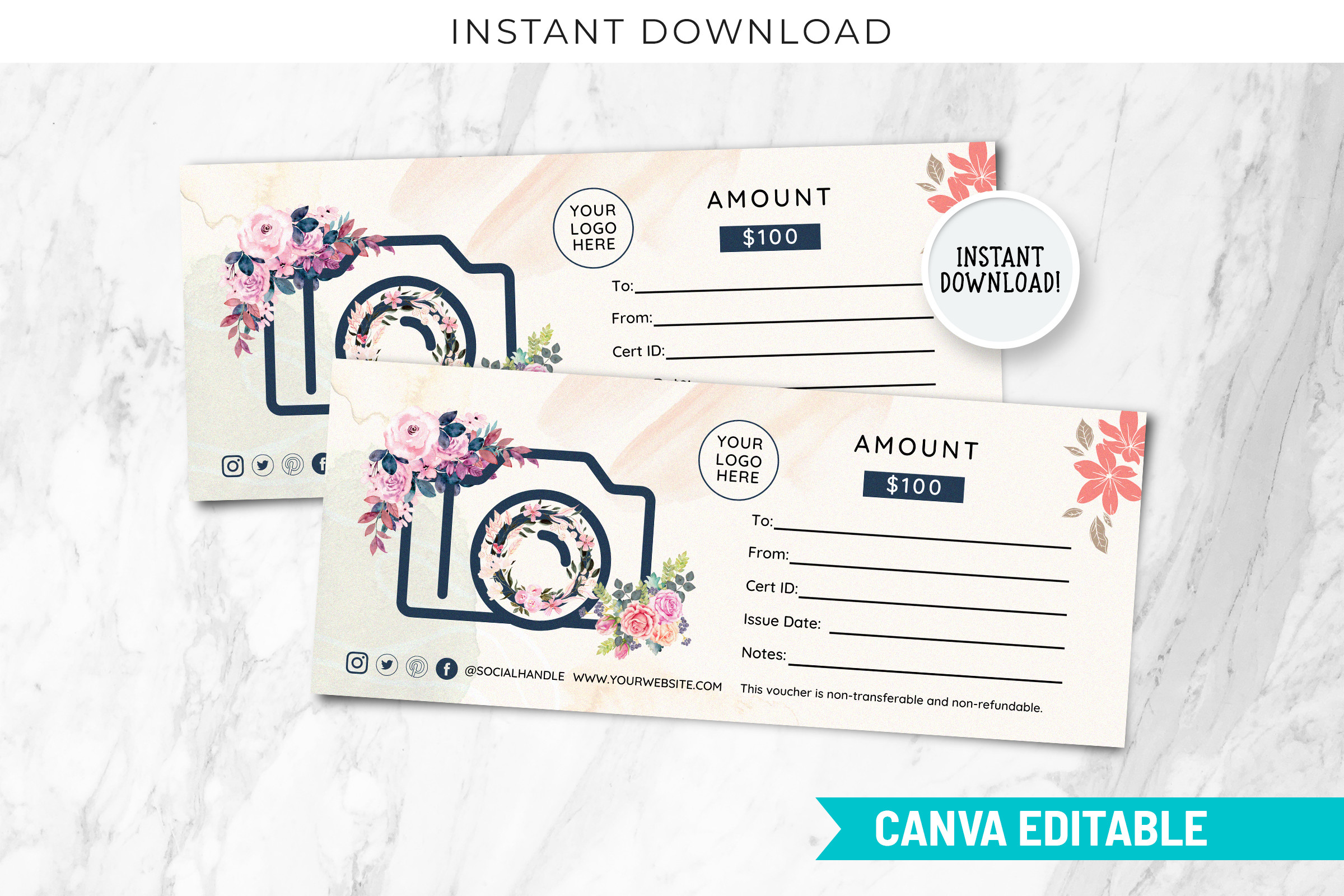 Printable Photography Gift Certificate