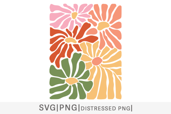 Retro Groovy Flowers SVG PNG Graphic by CheriShic · Creative Fabrica