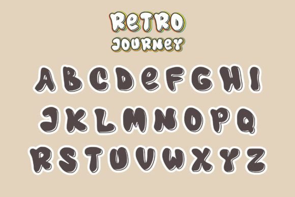 Retro Journey Font PNG with transparent background - Preview 5