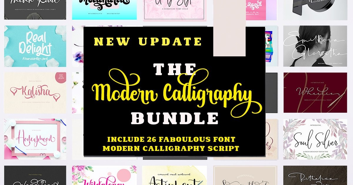 The Modern Calligraphy Font Bundle Bundle · Creative Fabrica