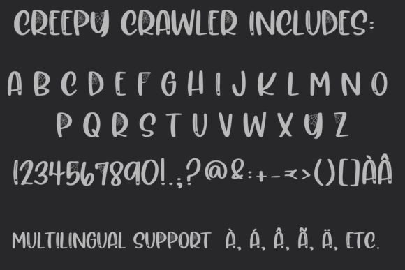 Creepy Crawler Font PNG with transparent background - Preview 1