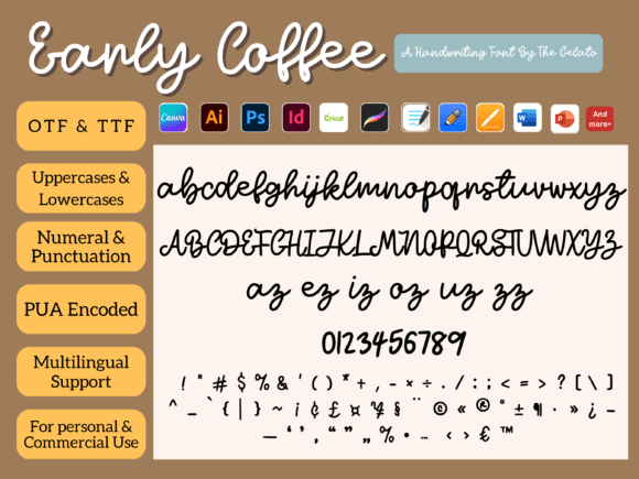 Early Coffee Font - Preview 1