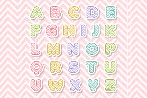 Lovely Candy Font PNG with transparent background - Preview 1
