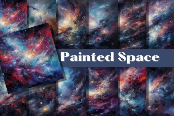 PAINTED GALAXIES Stars Space Backgrounds