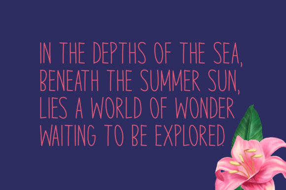 Seaside Charm Font PNG with transparent background - Preview 2