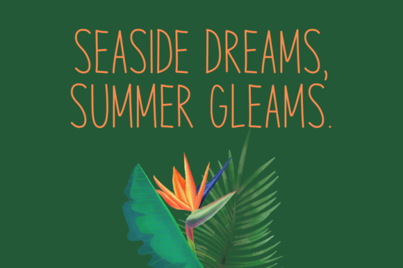 Seaside Charm Font PNG with transparent background - Preview 3