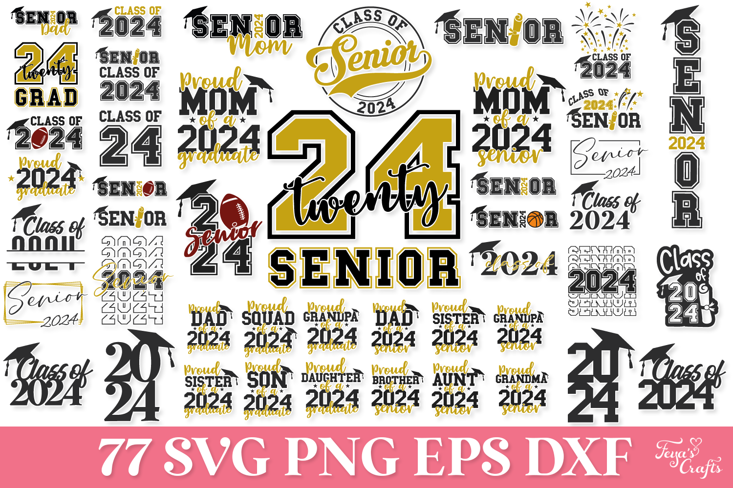 Senior Class of 2024 SVG Bundle Graphic by Anastasia Feya · Creative ...