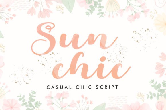 Sunchic bold handwritten font preview