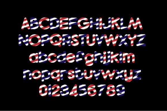Candy Stick Patriot Font font preview - 2
