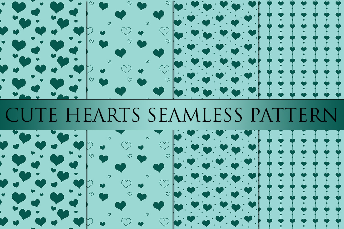 Cute Hearts Seamless Pattern Graphic by Mena design · Creative Fabrica