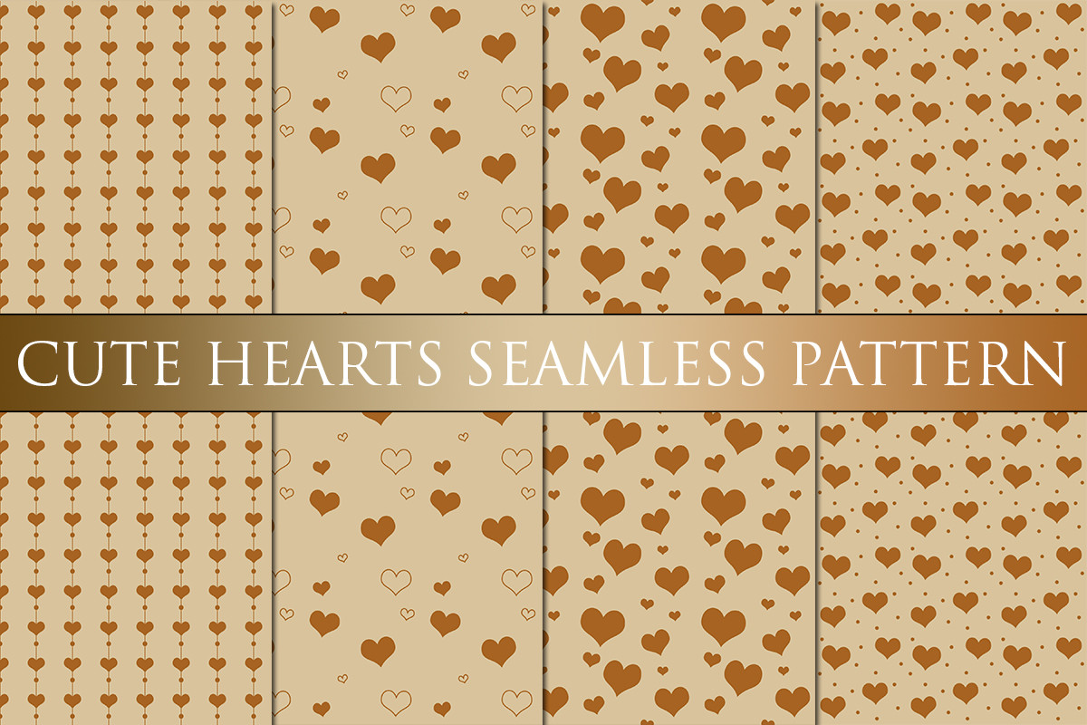 Cute Hearts Seamless Pattern Graphic by Mena design · Creative Fabrica