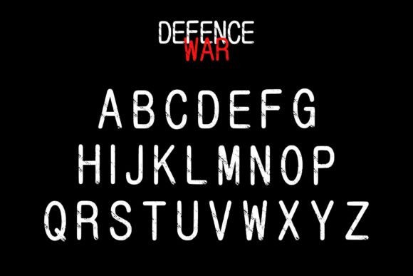 Defence War Font - Preview 5