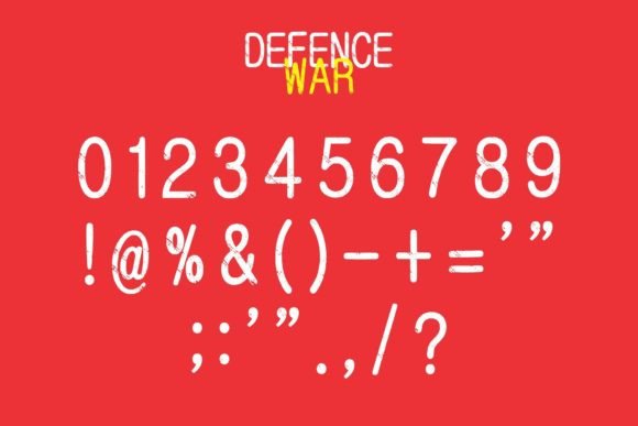 Defence War Font - Preview 6