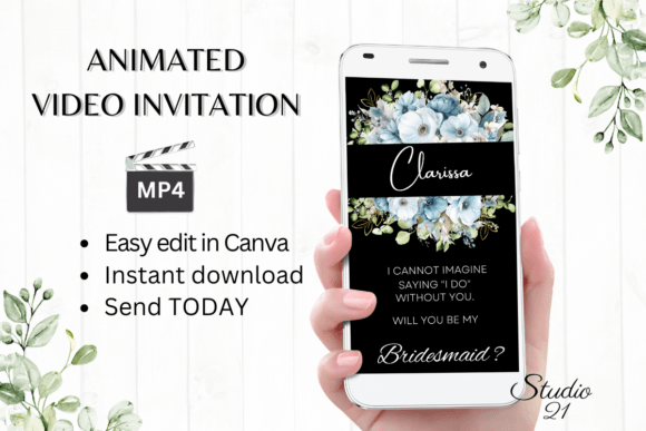 Digital Bridesmaid Proposal W387M Graphic Motion Graphics By Studio21