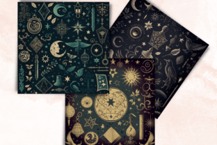 Fantasy Celestial Witch Digital Paper Graphic by giraffecreativestudio ...