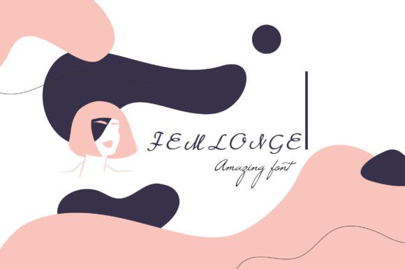 Femlonge Font PNG with transparent background - Preview 1