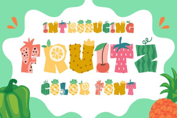 Fruitz Color Fonts Font By Blankids Studio