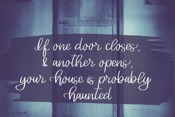 Lovely Haunting Font PNG with transparent background - Preview 4
