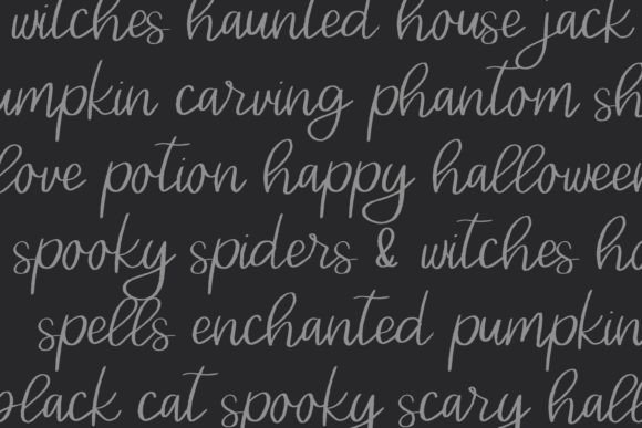 Lovely Haunting Font PNG with transparent background - Preview 6