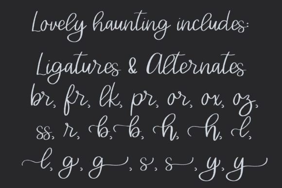 Lovely Haunting Font PNG with transparent background - Preview 2