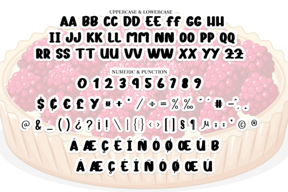 Mulberry Cake Font font preview - 6