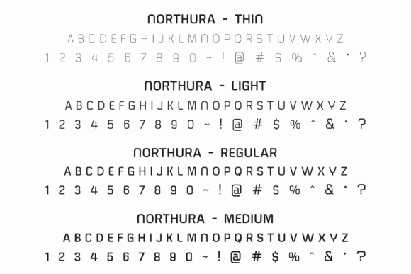 Northura Font PNG with transparent background - Preview 1