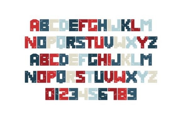 Pixelcraft Usa Font PNG with transparent background - Preview 1